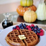 Whole Wheat Pumpkin Spice Waffles (Dairy-Free)