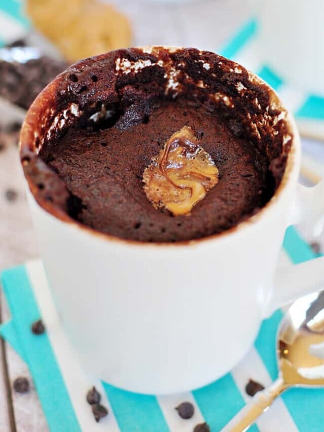 Chocolate Mug Cake with Peanut Butter