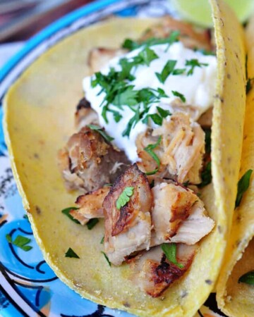 Slow Cooker Carnitas Tacos (or Mexican Pulled Pork) ~ perfect for taco night or Cinco de Mayo | FiveHeartHome.com