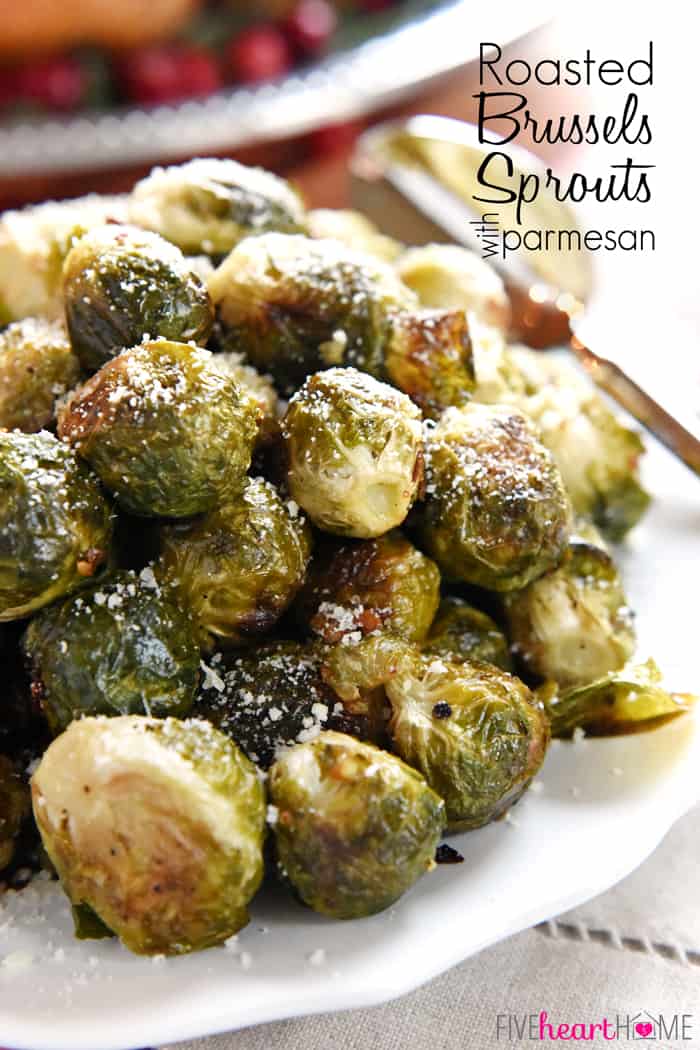 Roasted Brussels Sprouts with Parmesan With Text Overlay 
