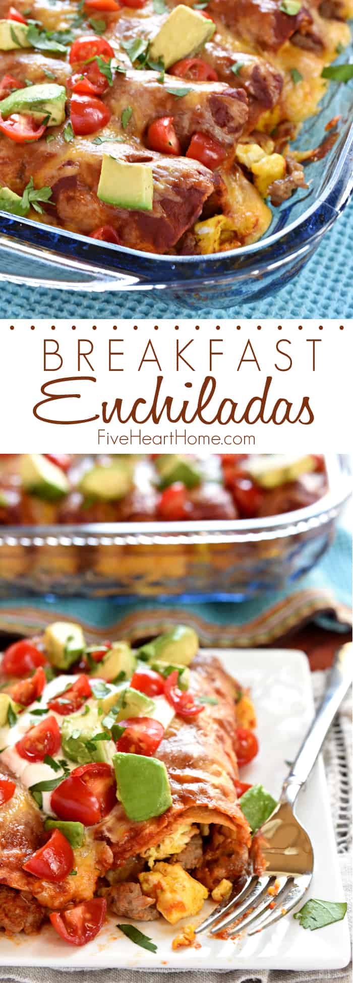 Breakfast Enchiladas Collage with Text Overlay 