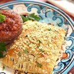 Creamy Chicken Taco Hand Pie on a plate