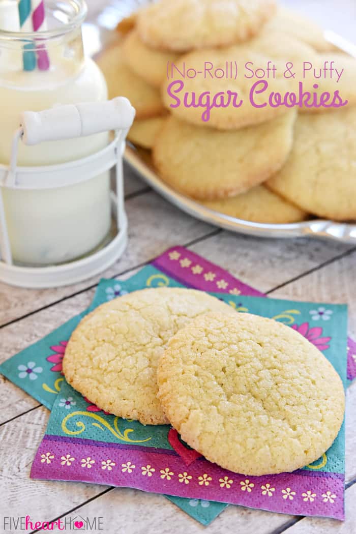 Soft Sugar Cookies with text overlay.