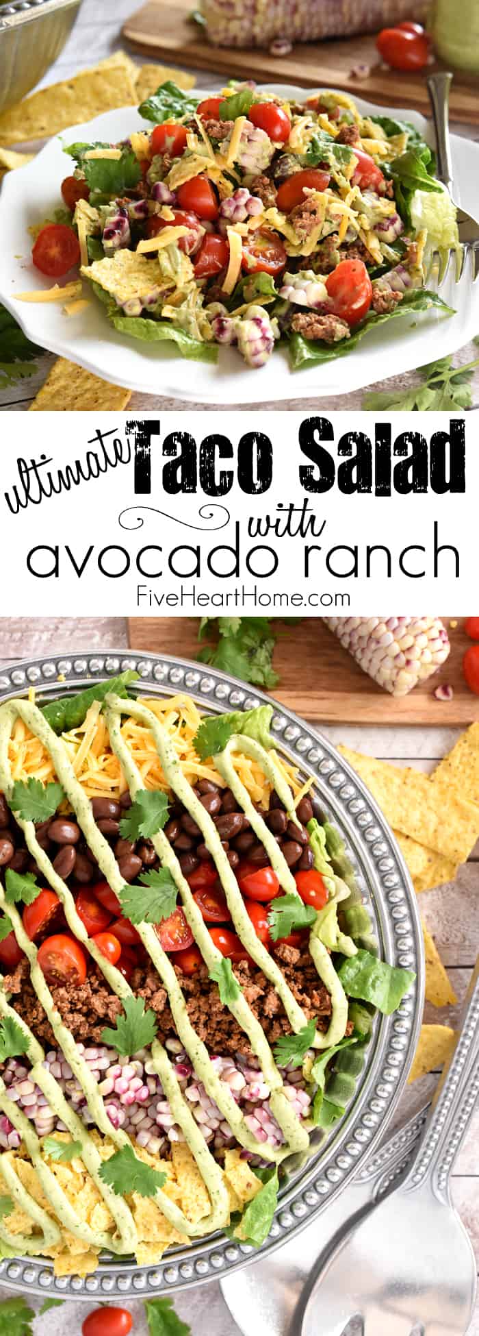 Ultimate Taco Salad Collage with Text Overlay 