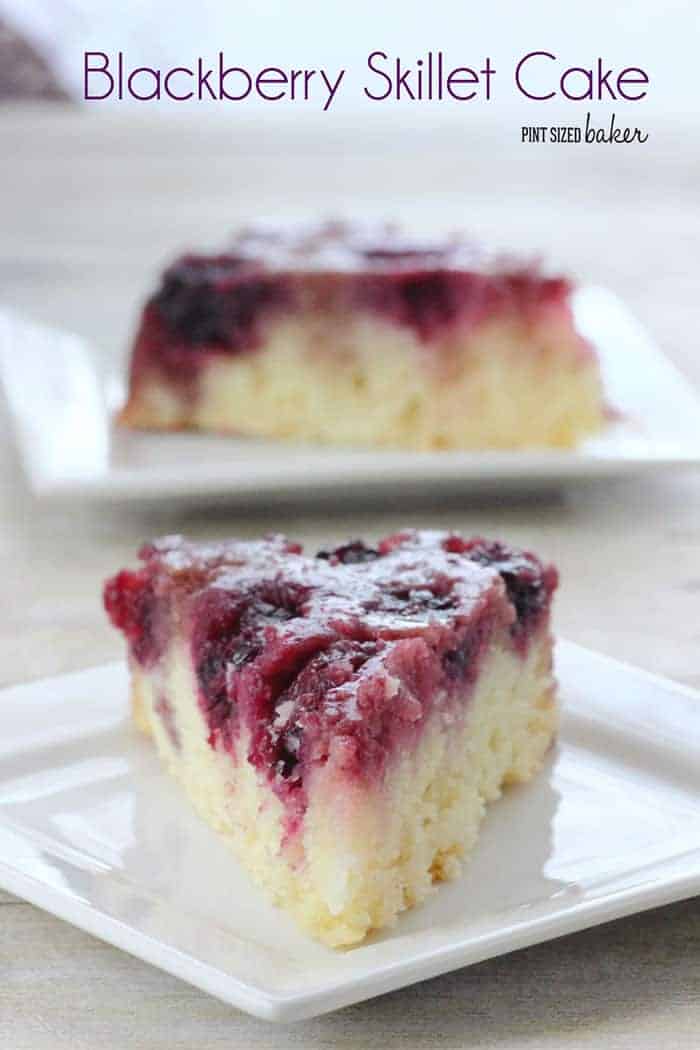 Blackberry Upside Down Cake with Text Overlay 