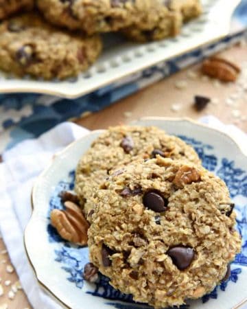 Banana Breakfast Cookies ~ a wholesome, yummy breakfast on-the-go that's naturally sweetened, gluten-free, and perfect for using up ripe bananas! | FiveHeartHome.com