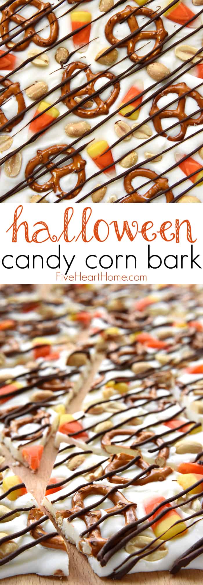 Halloween Bark collage with text