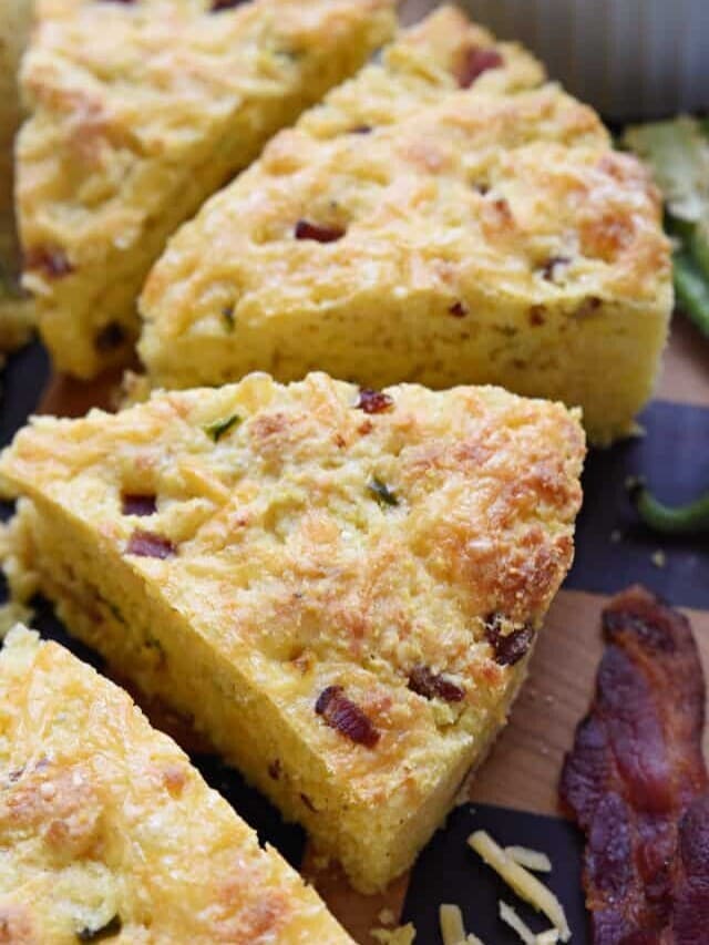 Jalapeño Cheddar Cornbread with Bacon