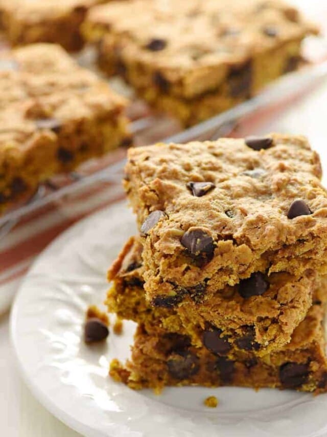 CHEWY + AMAZING Pumpkin Chocolate Chip Bars
