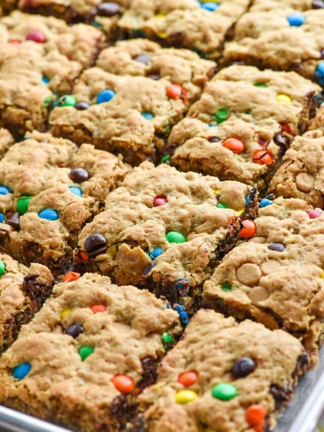One Bowl Monster Cookie Bars