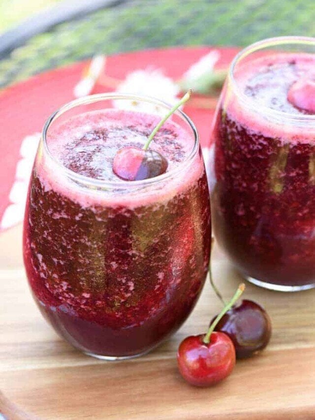 How to Make Simple Cherry Wine Slushies