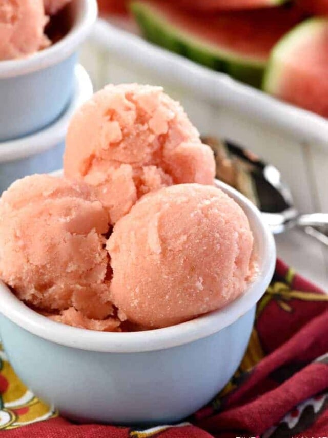 2-Ingredient Watermelon Sherbet