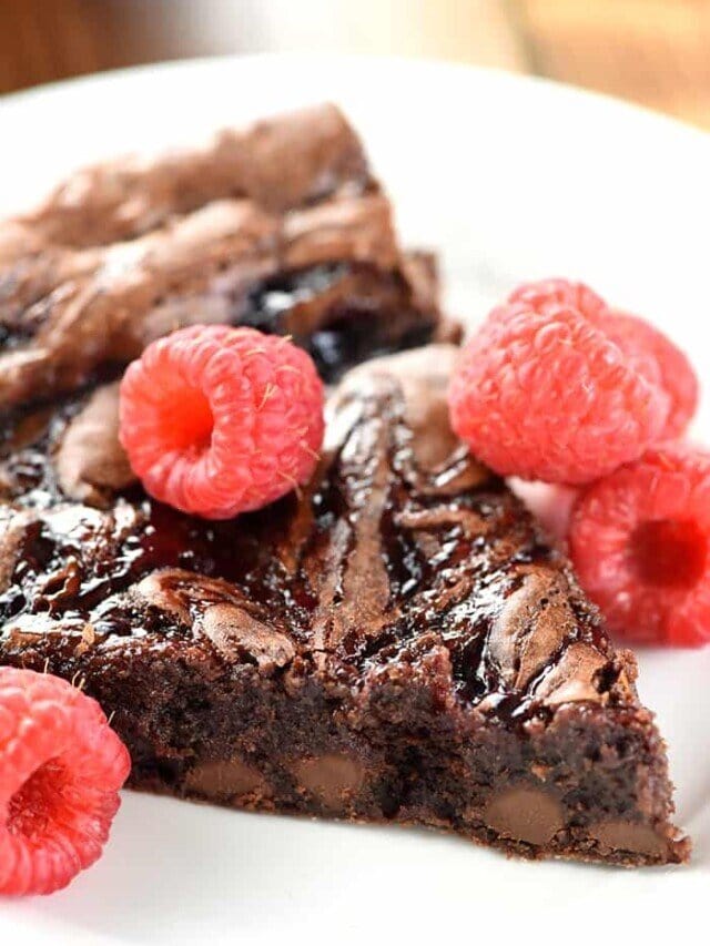 Raspberry Swirl Brownies