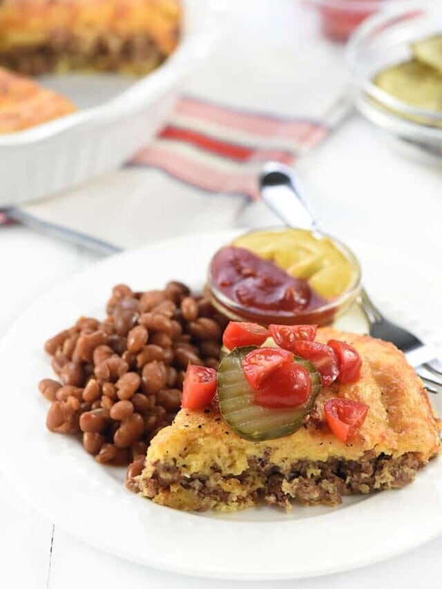 Impossible Cheeseburger Pie WITHOUT Bisquick