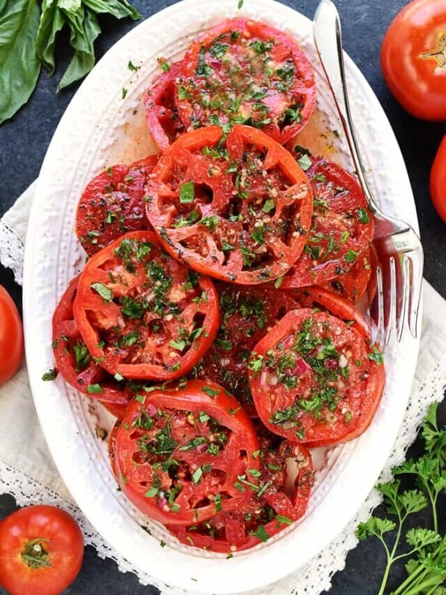 Simple and Delicious Marinated Tomatoes