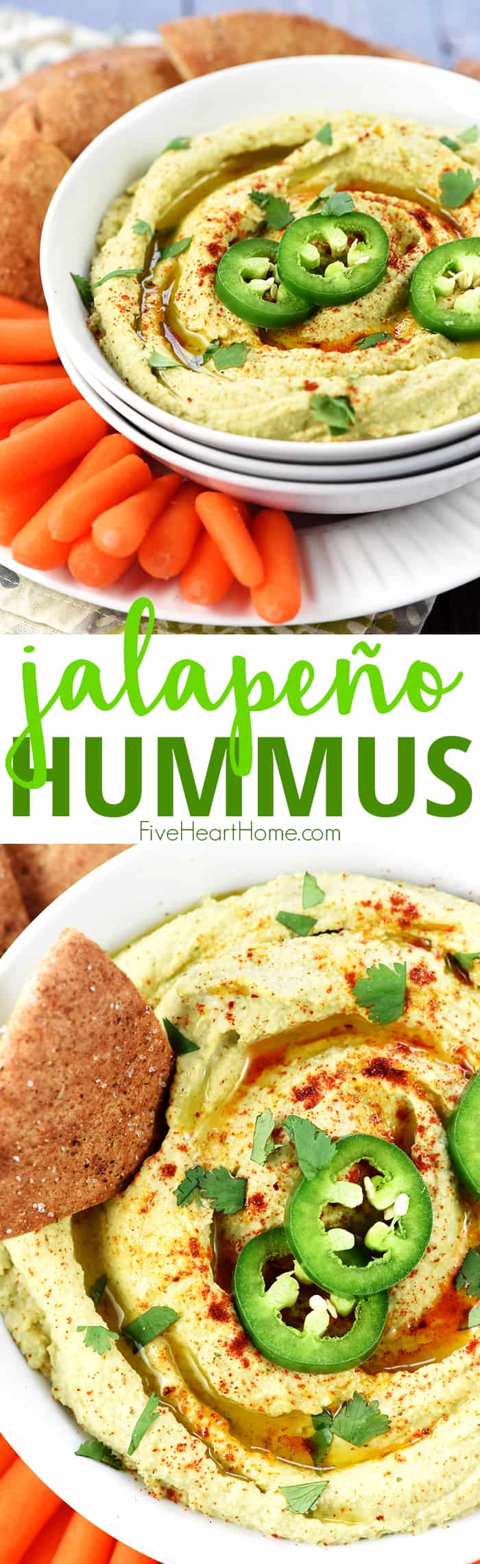 Jalapeño Hummus Collage with Text Overlay