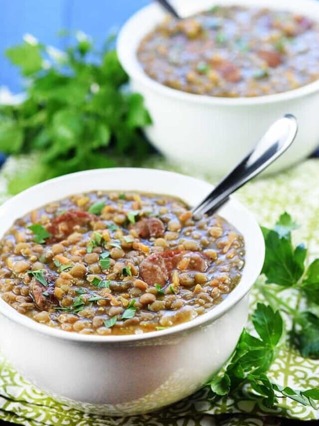 Instant Pot German Lentil Soup