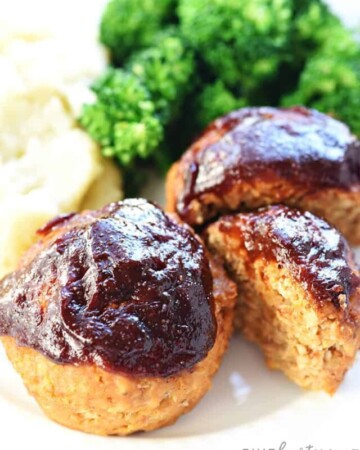 Mini Turkey Meatloaf with sides.