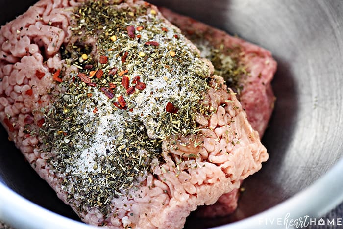 Ingredients in a bowl ready to mix