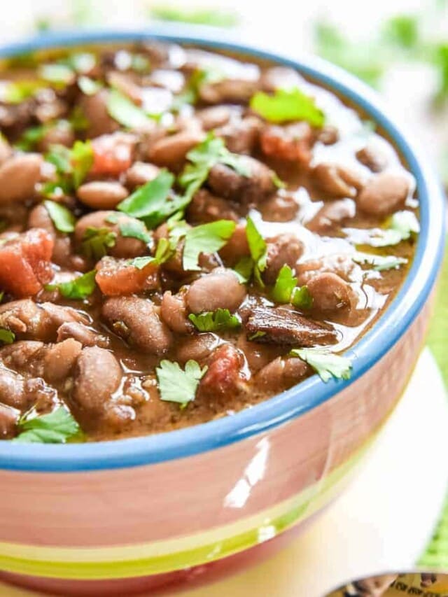 The Best Slow Cooker Charro Beans