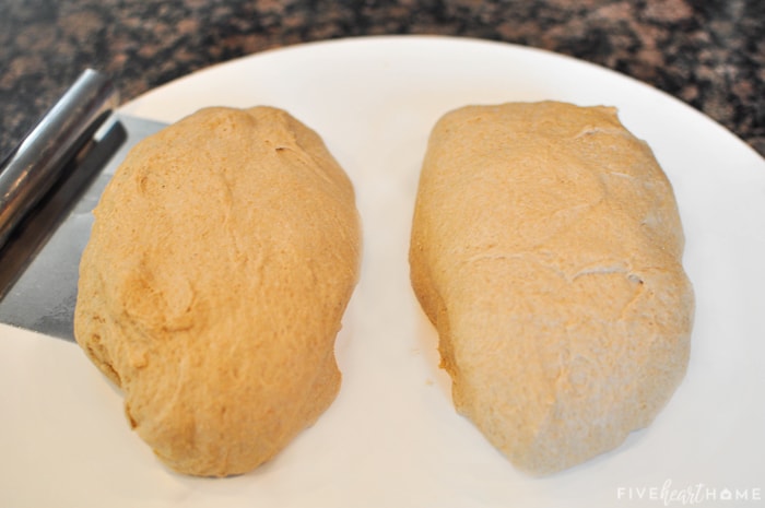 Loaves ready to go into pans