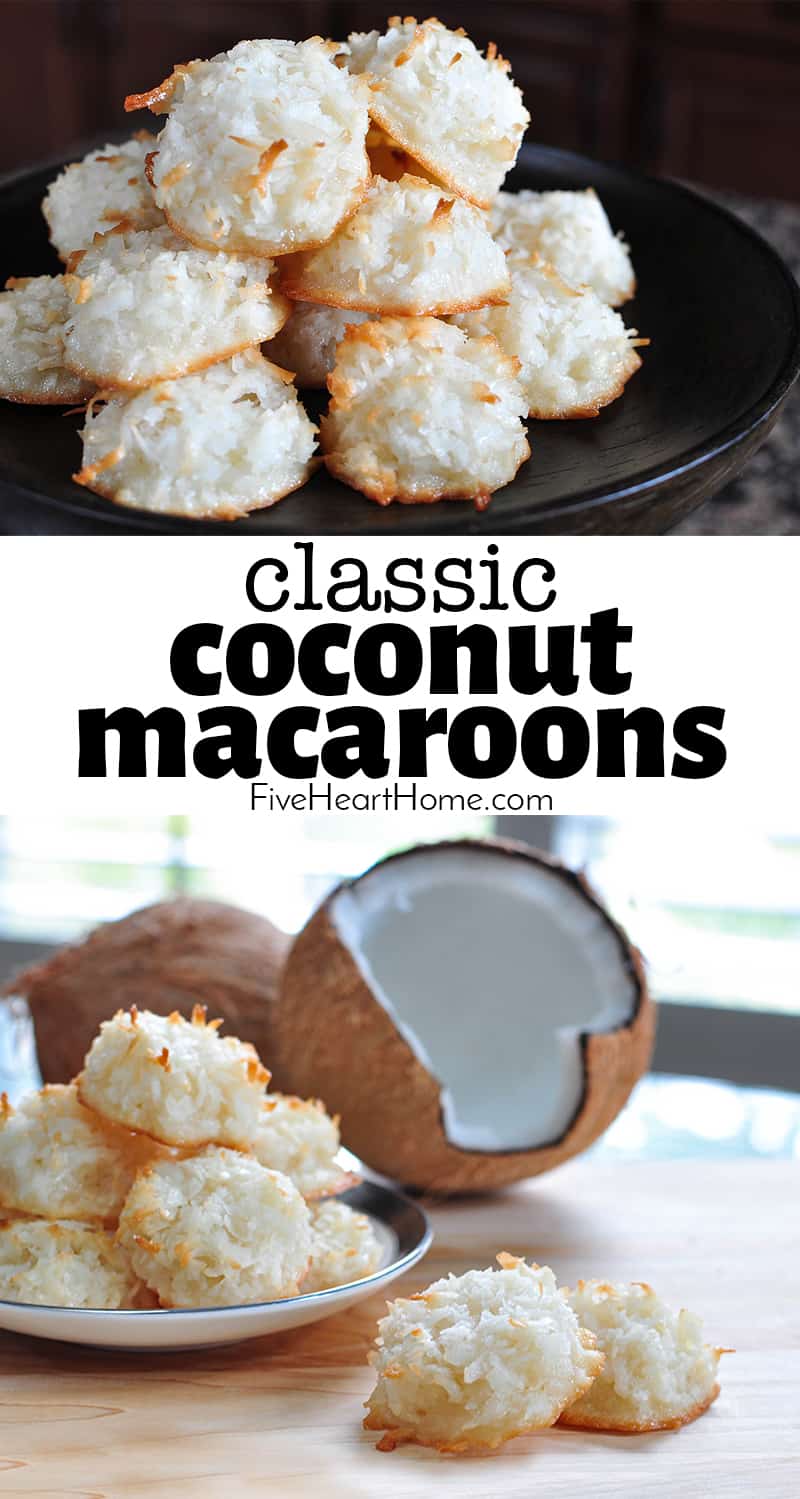 Coconut Macaroons collage with text