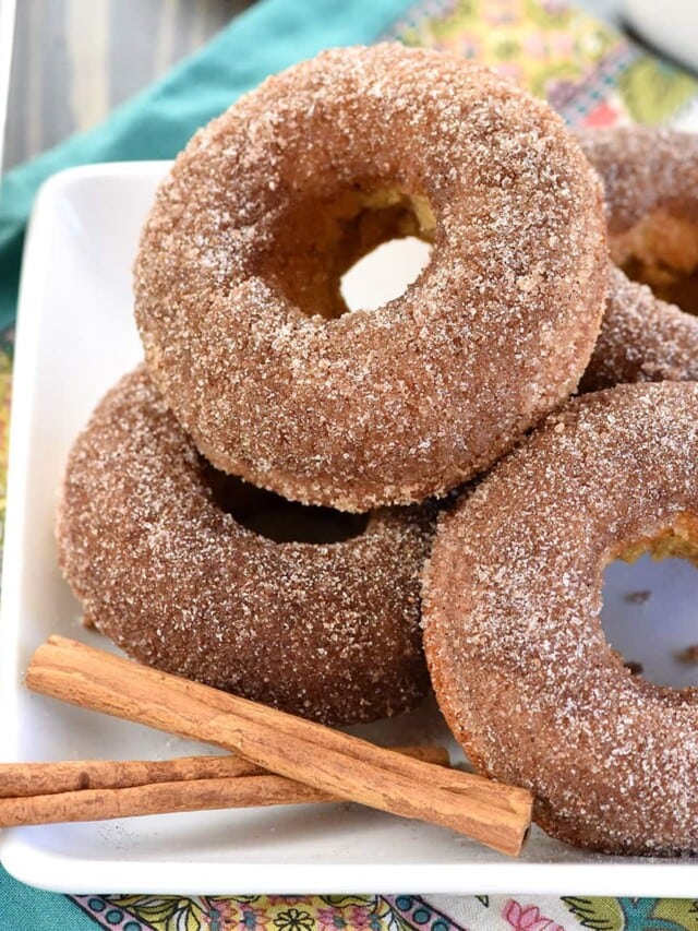 Baked Apple Cider Donuts {Light, Delicious, + Perfectly Spiced)