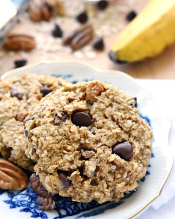 Banana Breakfast Cookies on a plate.