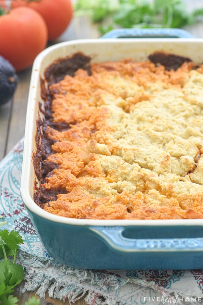 Baked Tamale Pie, fresh out of oven.