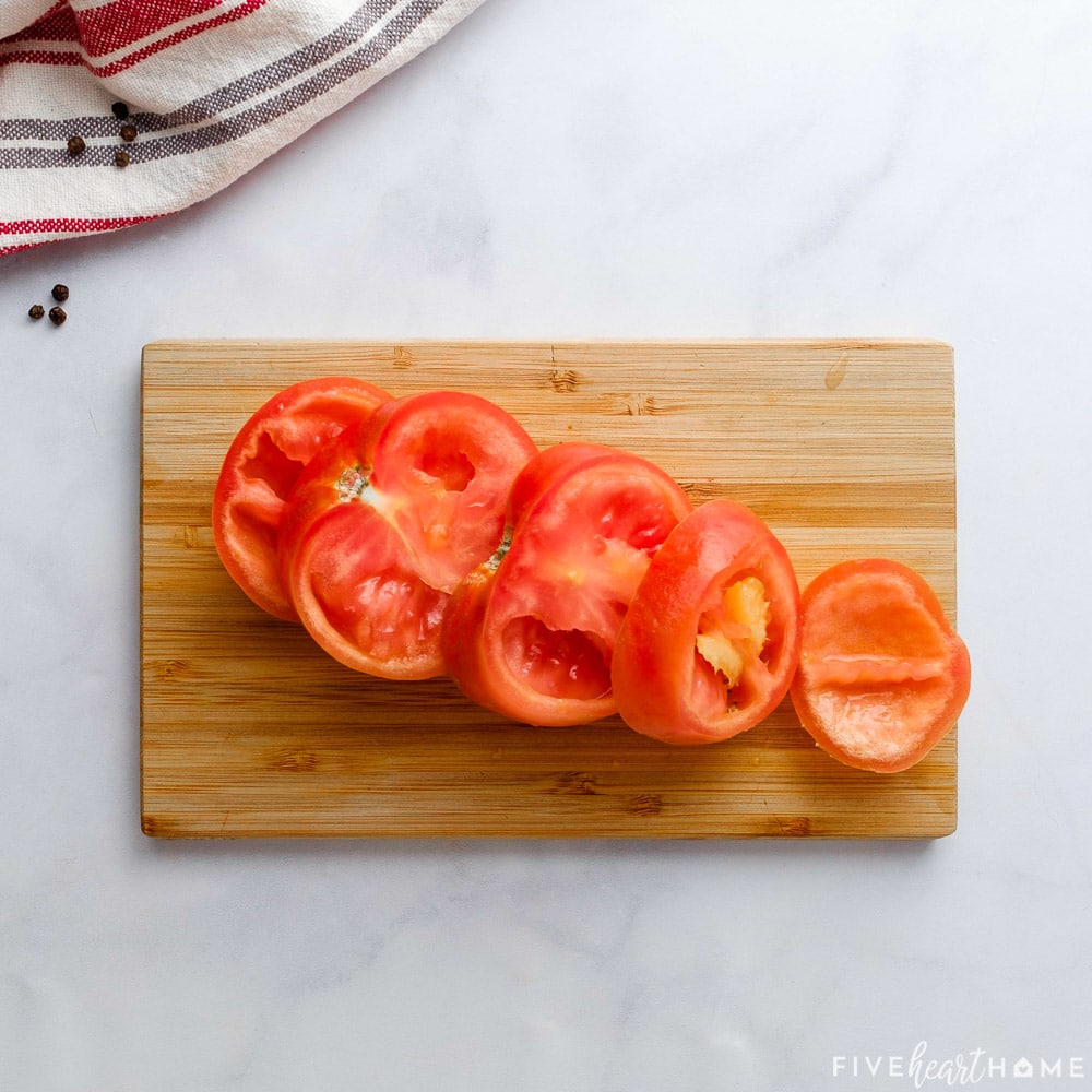 Sliced on cutting board.