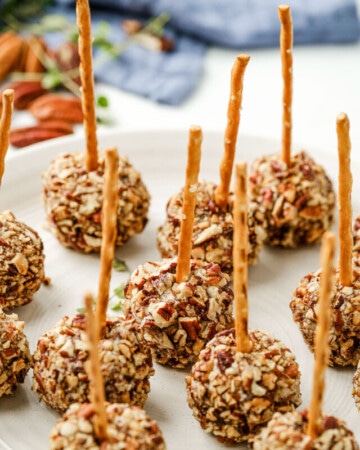 Close-up of Mini Cheese Balls.