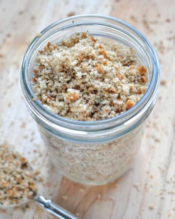 Jar of Italian Breadcrumbs.