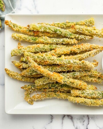 Asparagus Fries, Parmesan crusted and breaded with Panko.