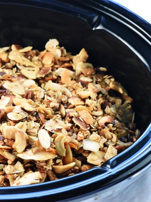 Crunchy, DELICIOUS Crock Pot Granola