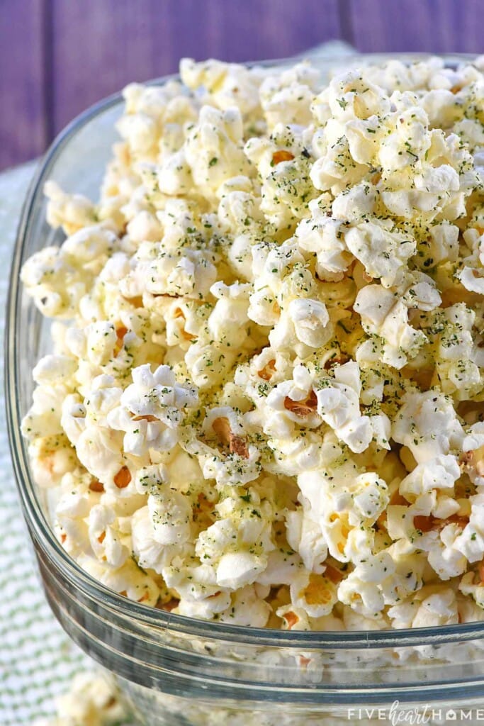 Parmesan popcorn with Ranch Popcorn Seasoning.