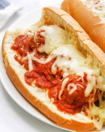 Meatball subs recipe on buns from crockpot.