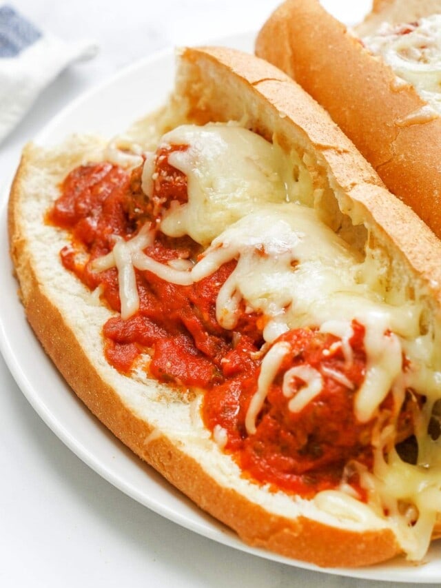 AMAZING + EASY Meatball Subs from the Crockpot