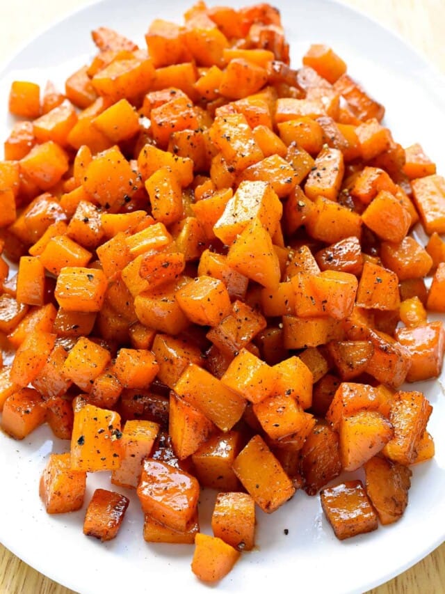 Roasted Butternut Squash (with Cinnamon + Maple)