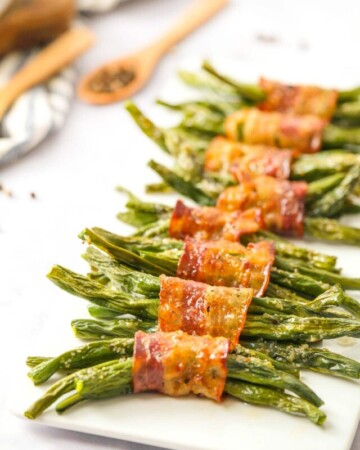 Close-up of Green Bean Bundles.