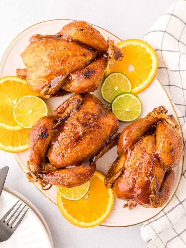 Roasted Cornish Hens with Citrus Glaze (EASY + Impressive!)