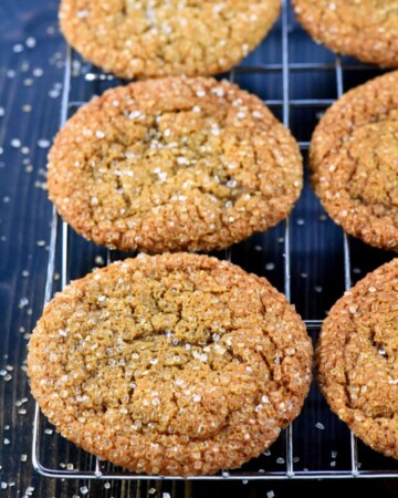 Ginger Cookies on rack.